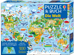 Puzzle und Buch: Die Welt - 300-teiliges Puzzle plus Begleitbuch – ab 7 Jahren