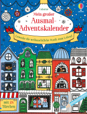 Mein großer Ausmal-Adventskalender - Erwecke die weihnachtliche Stadt zum Leben – mit 24 Türchen – für Kinder ab 5 Jahren