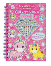 Mein Rätselbuch mit bunten Glitzersteinen. Einhörner - Funkelnder Rätselspaß mit Glitzersteinen und Stickern für Kinder ab 5 Jahren