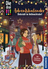 Die drei !!!, Diebstahl im Weihnachtsdorf - Adventskalenderbuch mit verschlossenen Seiten, 24 DIY-Lifehacks, Geschenk-Stickern und Weihnachts-Playlist