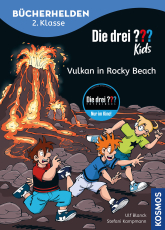 Die drei ??? Kids, Bücherhelden 2. Klasse, Vulkan in Rocky Beach - Gut lesen können - spannende Detektivgeschichten mit Justus, Peter und Bob - Kinderbuch für Erstleser ab 7 Jahren