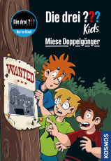 Die drei ??? Kids, 106, Miese Doppelgänger - Ein spannender Fall mit Justus, Peter und Bob in der beliebten Kinderkrimi-Reihe für Kinder ab 8 Jahren.