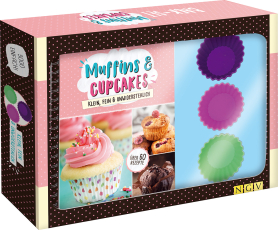 Back-Set Muffins & Cupcakes. Klein, fein und unwiederstehlich - Geschenkbox mit Rezept-Buch und 6 Silikon-Muffins-Förmchen | Über 60 Rezepte