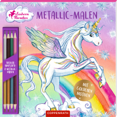 Metallic-Malen - Bicolor-Buntstifte: 8 Metallic-Farben (Einhorn-Paradies)