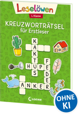 Leselöwen Kreuzworträtsel für Erstleser - 1. Klasse (Grün)
