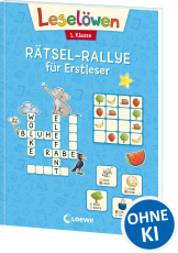 Leselöwen Rätsel-Rallye für Erstleser - 1. Klasse (Hellblau) - Rätsel-Spaß zum Lesen- und Schreibenlernen für Kinder ab 6 Jahren