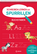 Schreiben lernen mit Spurrillen - Buchstaben - Schreibblock mit vorgeprägten Linien für Vorschulkinder ab 5 Jahren