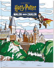 Aus den Filmen zu Harry Potter: Malen nach Zahlen - Malbuch mit Farbübersicht auf Ausklappseite