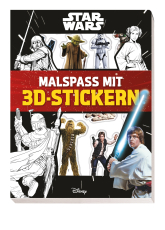 Star Wars: Malspaß mit 3D-Stickern - Block mit Stanzung und mit hochwertigen 3D-Stickern