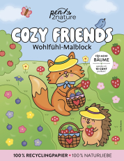 Cozy Friends: Wohlfühl-Malblock Cozy Coloring | Ausmalen und entspannen - Niedliches Malbuch zum Entschleunigen mit liebevollen Illustrationen