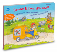 Benno Bibers Werkstatt. Mit Hammer, Zange, Metermaß macht das Reparieren Spaß - Pappbilderbuch mit Klappen und Schiebern ab 2 Jahren