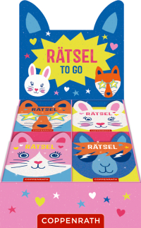 Glitzer-Rätsel to go - Glitzer-Katze / Glitzer-Hase / Glitzer-Fuchs / Glitzer-Lama