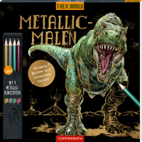 Metallic-Malen - Mit 4 Metallic-Buntstiften (T-Rex World)
