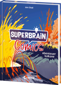 Superbrain-Comics - Abenteuer Vulkane - Alles über brodelnde Lava und heiße Quellen - Entdecke die Geheimnisse unter der Erde - Die coolsten Sachbücher der Welt