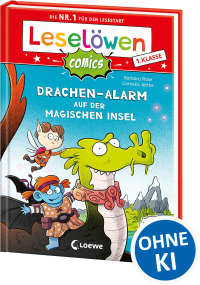 Leselöwen Comics 1. Klasse - Drachen-Alarm auf der magischen Insel - Die Nr. 1 für den Lesestart als Comic-Buch! - Mit Leselernschrift ABeZeh - Erstlesebuch für Kinder ab 6 Jahren
