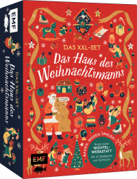Das XXL-Set – Das Haus des Weihnachtsmanns - Bastel deine weihnachtliche Wichtelwerkstatt zum Spielen und Entdecken, mit 32 zauberhaften Spielfiguren und Sachbuch – Bauen, Wissen, Spielen