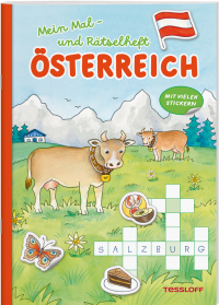 Mein Mal- und Rätselheft. Österreich - Mit vielen Stickern