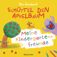 Schüttel den Apfelbaum - Meine Kindergartenfreunde. Eintragbuch für Kinder ab 3 Jahren - Eintragen, malen, kleben. Mit Geburtstagskalender und Extraseiten zum Selbstgestalten