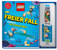 LEGO® Freier Fall: Verrückte Kettenreaktionen - Buch mit Bauanleitungen (64 Seiten) + 168 LEGO® Elemente + & Holzkugel + 6 kartonierte Bögen mit vorgestanzten Teilen + 3 Papierbögen mit vorgestanzen Teilen