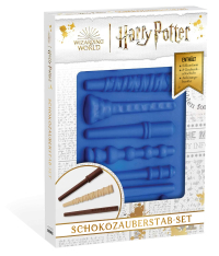 Harry Potter: Schokozauberstab-Set - Set enthält: Silikonform mit 8 geprägten Zauberstab-Formen, 8 folierte Geschenkschachteln für die Zauberstäbe, Buch mit Anleitung (12 Seiten)
