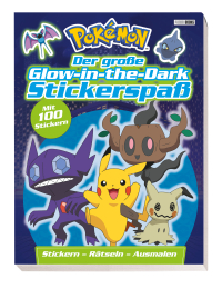 Pokémon: Der große Glow-in-the-Dark Stickerspaß: Stickern - Rätseln - Ausmalen - Activityblock mit 100 Glow-in-the-Dark-Stickern