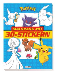Pokémon: Malspaß mit 3D-Stickern - Block mit Stanzung und mit hochwertigen 3D-Stickern
