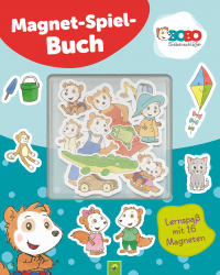 Bobo Siebenschläfer Magnet-Spiel-Buch - Kreativer Lernspaß mit 16 Magneten für Kinder ab 3 Jahren. Spielen, Lernen und Fördern!