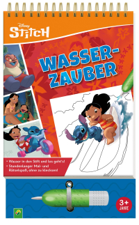 Disney Stitch Wasserzauber: Einfach mit Wasser malen! - Mal- und Rätselbuch mit Wassertankstift für Kinder ab 3 Jahren.
